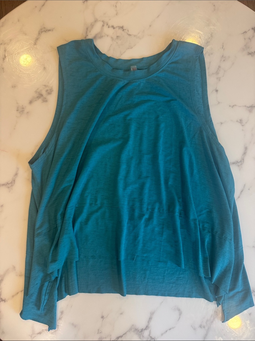 Free People Women's Sleeveless Teal Tank Top